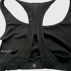 ATHLETA Contender Sports Bra Medium-Impact Black L 12/14